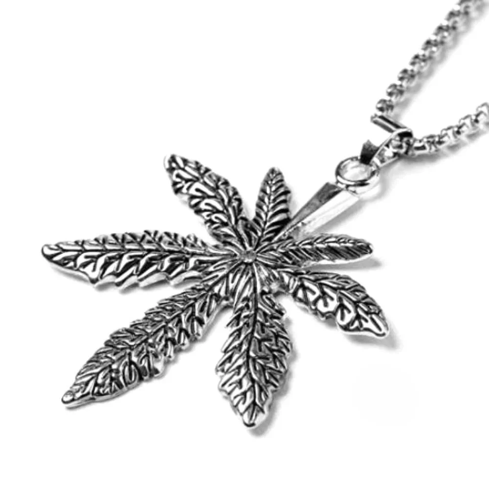 ❤️hemp hip hop style Leaves Pendants necklace for women/men, N90201P173